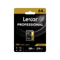 (LT[)LEXAR Professional 1800x SDXCJ[h UHS-II U3 V60 GOLD y64GBz