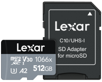 (LT[)LEXAR microSDXC 512GB 1066x UHS-I U3 V30 A2