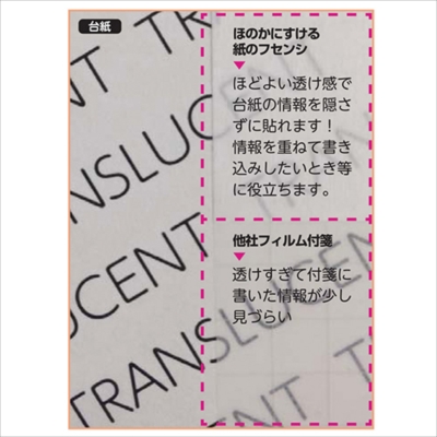 ナカバヤシ ほのかにすける紙のフセンシM DFT-M