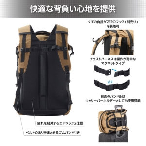 (ハクバ)HAKUBA LUXXe(ラグゼ) グリッド ロールトップバックパック M カメラバッグ コヨーテ SLX-GRBPMCY