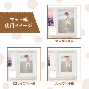 (ハクバ)HAKUBA Chululu(チュルル)フォトフレーム P02 4面額 Lサイズ ホワイト FCHL-P02WT-4