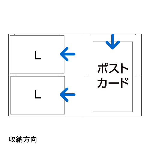 ハクバ ビュートプラス Lサイズ 80枚収納 小花イエロー ABP-L80KYL