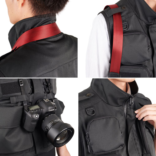 (ハクバ)HAKUBA GW-PRO RED カメラマンベスト L ブラック KCV-GWR-L
