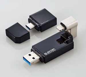 (エレコム)elecom Lightningコネクタ搭載USB3.2 Gen1メモリ MF-LGU3B016GBK