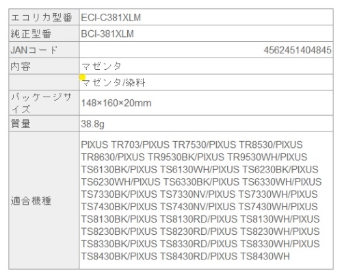 iGRJjecorica@BCI-381XLM ݊TCNCNJ[gbW