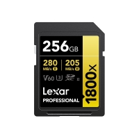  (LT[)LEXAR Professional 1800x SDXCJ[h UHS-II U3 V60 GOLD y256GBz