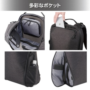 (ハクバ)HAKUBA LUXXe(ラグゼ) グリッド ジップバックパック L カメラバッグ ブラック SLX-GZBPLBK