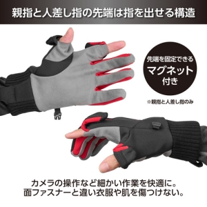 (ハクバ)HAKUBA GW-PRO フォトグローブ プロ S KPG-GWPSRD レッド