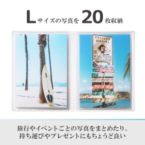 (ハクバ)HAKUBA Pポケットアルバム タテ Lサイズ 20枚収納 【ピンクローズ】