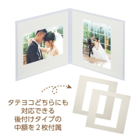 (ハクバ)HAKUBA 写真台紙 マリアージュ コサージュ 2L(カビネ)サイズ 2面(角×2枚)ブルーム MWM-BM-2L2GR