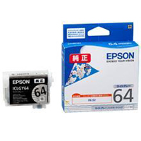 (エプソン)EPSON インクカートリッジ ICLGY64 ライトグレー