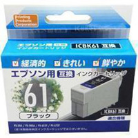(ナカバヤシ)Nakabayashi 互換インクカートリッジ エプソン(epson)用 IC61互換 PP-EIC61BK ブラック