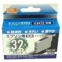(ナカバヤシ)Nakabayashi 互換インクカートリッジ エプソン(epson)用 ICBK32互換 PP-EIC32BK ブラック