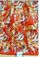 【中古衣装】 色打掛 109 赤 鶴・牡丹・金の流水