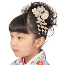 (加藤商店)KATO 480-3005 髪飾りセット 薄茶/ピンク 梅