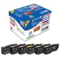 (ジット)JIT IC6CL80L 6色セット増量対応リサイクルインク JIT-AE80L6P