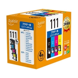 (プレジール)Plaisir ブラザー対応 プレジール LC111-4PK互換インク 4色パック PLE-BR1114P