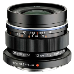 �i�I�[�G���V�X�e���jOM SYSTEM M.ZUIKO DIGITAL ED 12mm F2.0 �u���b�N