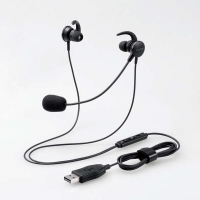 (エレコム) ELECOM 両耳耳栓タイプUSBヘッドセット HS-EP15UBK