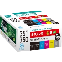 (エコリカ)ecorica BCI-351+350/6MP互換リサイクルインクカートリッジ 6色パック