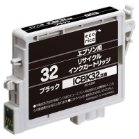 (エコリカ)ecorica ICBK32互換リサイクルインクカートリッジ ブラック(染料)