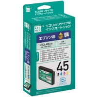 (エコリカ)ecorica ICCL45互換リサイクルインクカートリッジ 4色一体型(染料)