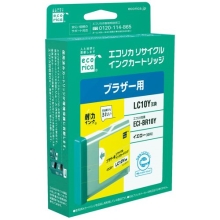 (エコリカ)ecorica LC10Y互換リサイクルインクカートリッジ イエロー(染料)