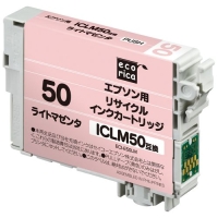 (エコリカ)ecorica ICLM50互換リサイクルインクカートリッジ ライトマゼンタ(染料)