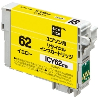(エコリカ)ecorica ICY62互換リサイクルインクカートリッジ イエロー(顔料)