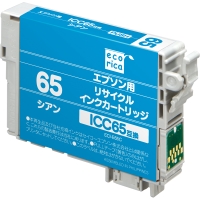 (エコリカ)ecorica ICC65互換リサイクルインクカートリッジ シアン(顔料)