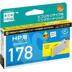 (エコリカ)ecorica CB320HJ互換リサイクルインクカートリッジ イエロー(染料)