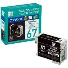 (エコリカ)ecorica ICBK67互換リサイクルインクカートリッジ ブラック(顔料)