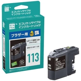 (エコリカ)ecorica LC113BK互換リサイクルインクカートリッジ ブラック(顔料)
