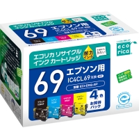 (エコリカ)ecorica IC4CL69互換リサイクルインクカートリッジ 4色パック