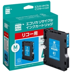 (エコリカ)ecorica GC41C互換リサイクルインクカートリッジ シアン(顔料)