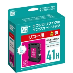 (エコリカ)ecorica GC41MH互換リサイクルインクカートリッジ マゼンタ(顔料)