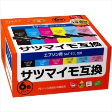 (プレジール)Plaisir PLE-ESAT-6P エプソン SAT-6CL対応互換インクカートリッジ 6色セット