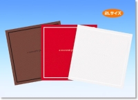 (カミトク)KAMITOKU 紙表紙 SQ台紙 D-32 2L判1面 茶(10冊入り)