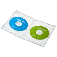 (サンワサプライ)SANWASUPPLY DVD-TN2-10CLN DVDトールケース(2枚収納・10枚セット・クリア)