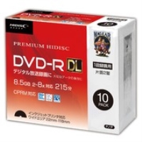 (ハイディスク)HIDISC 録画用DVD-R DL 片面2層 8.5GB 8倍速対応 10枚入 CPR対応
