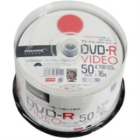 (ハイディスク)HIDISC 録画用DVD-R 16倍速対応 50枚パック4.7GB ワイドプリンタブル