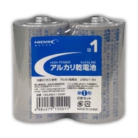 (ハイディスク)HIDISC アルカリ乾電池 単1形2本パック HDLR20/1.5V2P