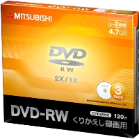 (三菱化学メディア)MITSUBISHI バーベイタム録画用DVDーVHW12NP3D1