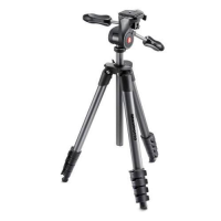 (マンフロット)Manfrotto MKCOMPACTADV-BK COMPACT アドバンス三脚5段 3ウェイ フォトキット ブラック