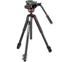 (マンフロット)Manfrotto MVK502055XPRO3 MVH502AHビデオ雲台+MT055XPRO3アルミ三脚