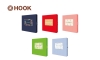 セキセイ　HOOK COLOR ボックス　仕切り箱4個付きレッド（R） HK-5786-20
