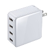 サンワサプライ ACA-IP54W USB充電器（4ポート・合計6A・ホワイト）